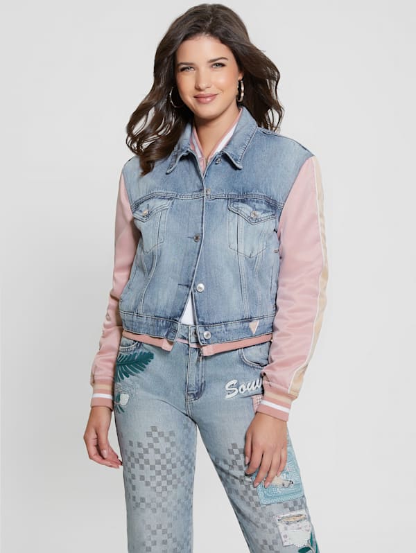 Americana Embroidered Denim Jacket GUESS