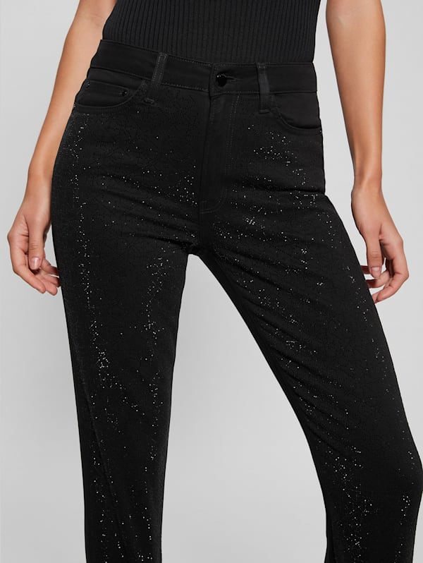 Black glitter shop jeggings