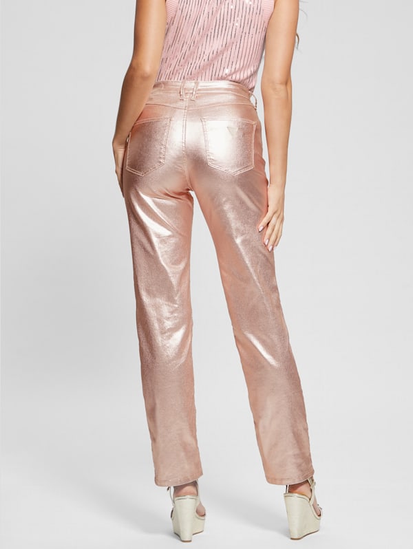 Guess gold sales metallic jeans