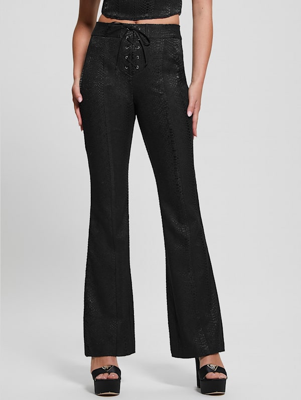 Kiersten Lace Up Pants GUESS Canada