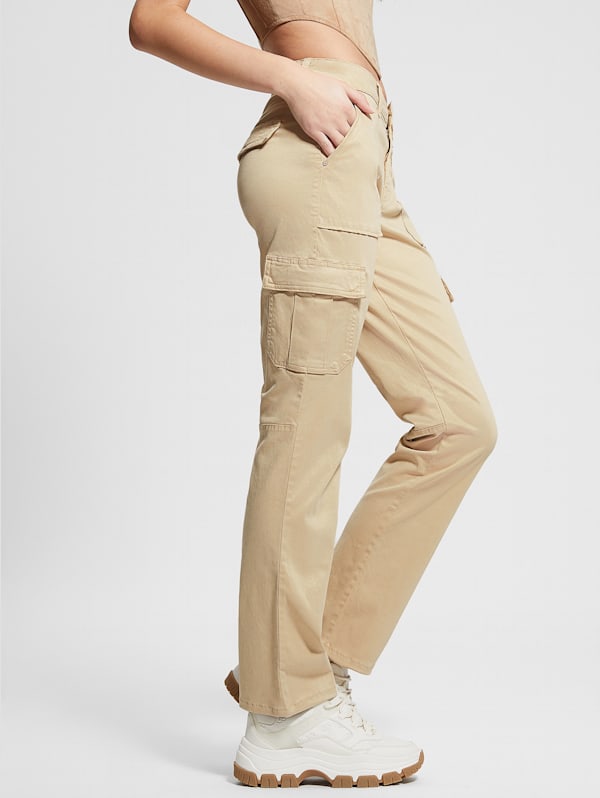 Guess Eco Sexy Cargo Pants - Foamy Taupe - S