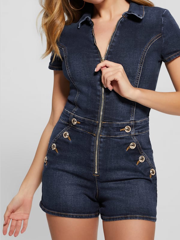 Guess denim rompers cheap