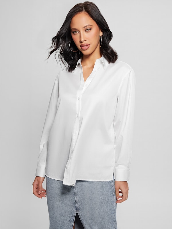 Guess white shirt womens hot sale