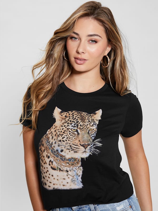 T shirt store guess leopard