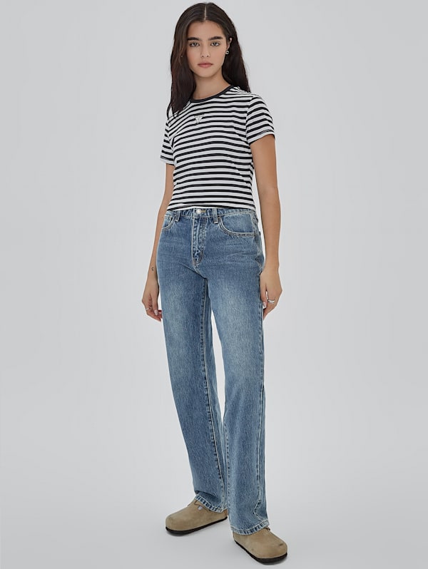 Guess originals striped tee womens online