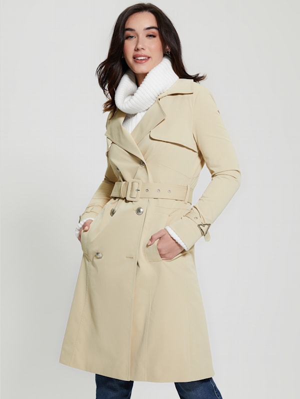 Guess floral trench coat discount