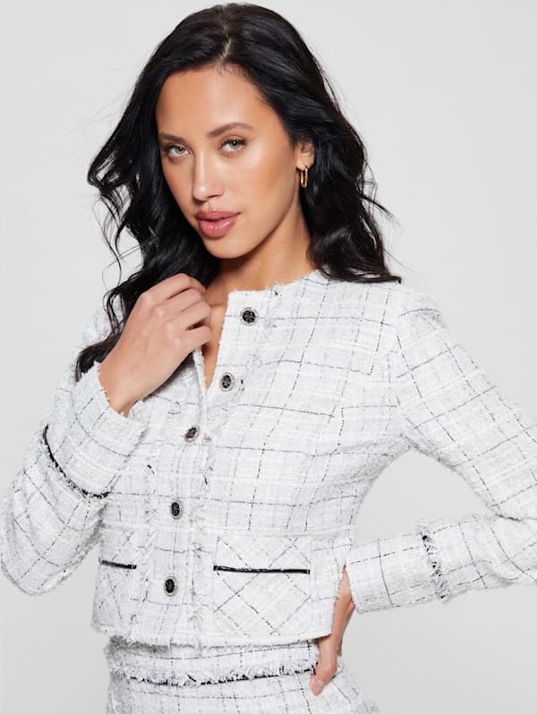 Guess white deals jacket women's