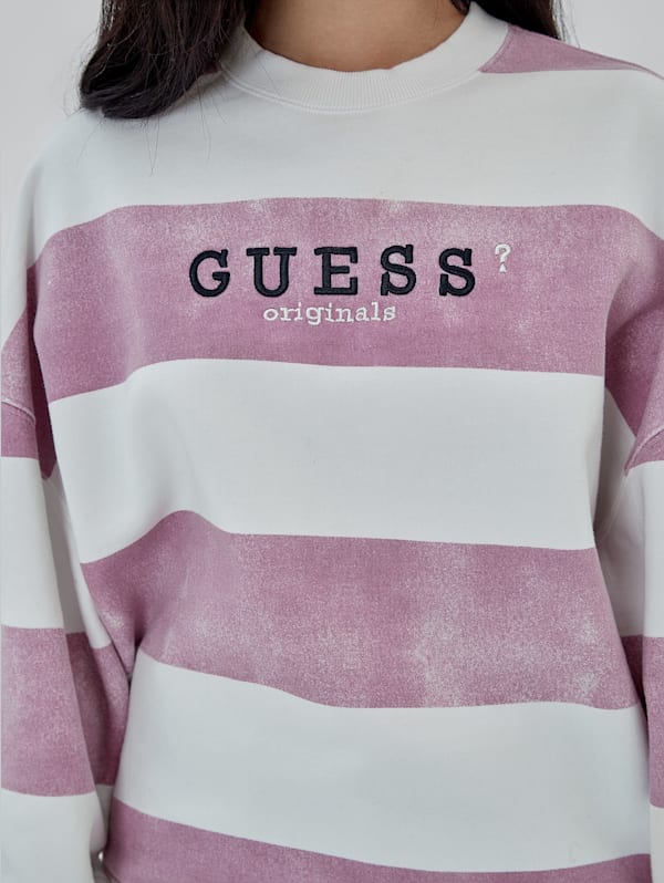 GUESS Originals Eco Foam Logo Oversized Sweatshirt | GUESS