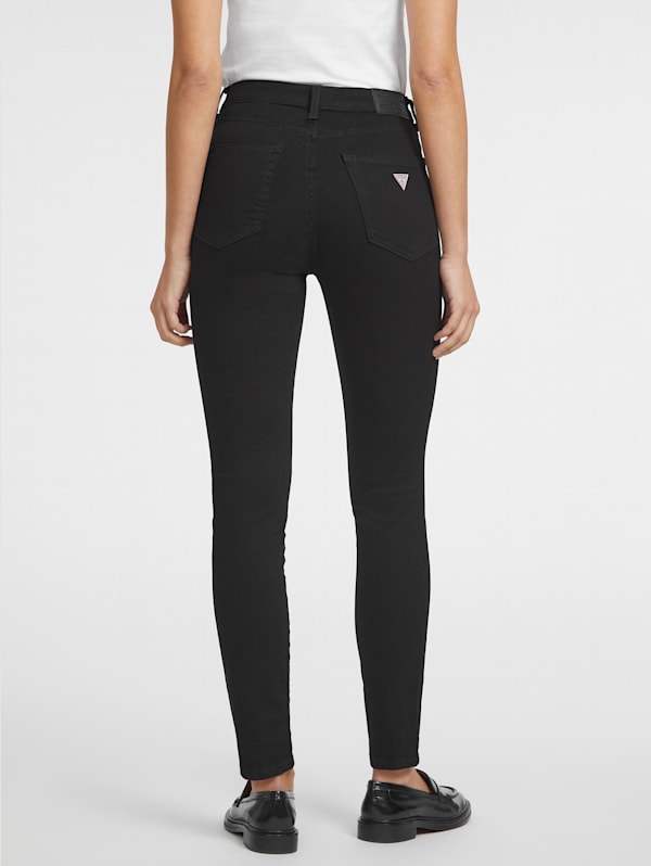 GUESS JEANS G05 High Rise Skinny Jeans Gj Black Overdye 27