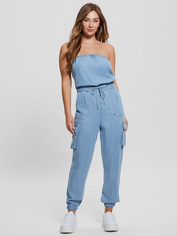 Guess women's denim jumpsuit top