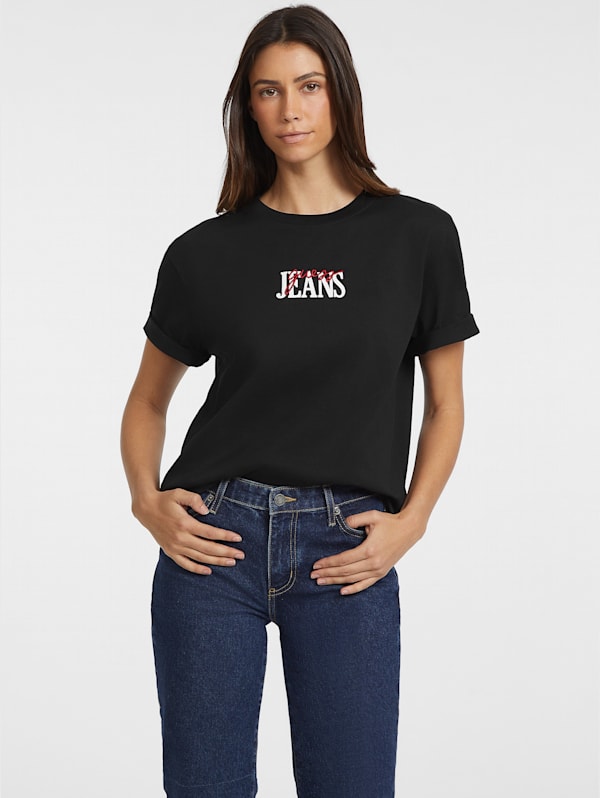 Oversized Mixed Logo Tee | GUESS