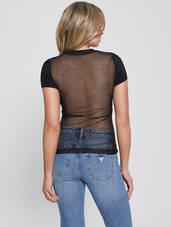 Eco Mesh Back Logo Tee GUESS Canada