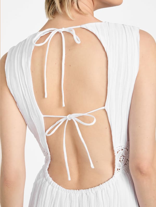 Eco Danny Gauze Dress GUESS Canada