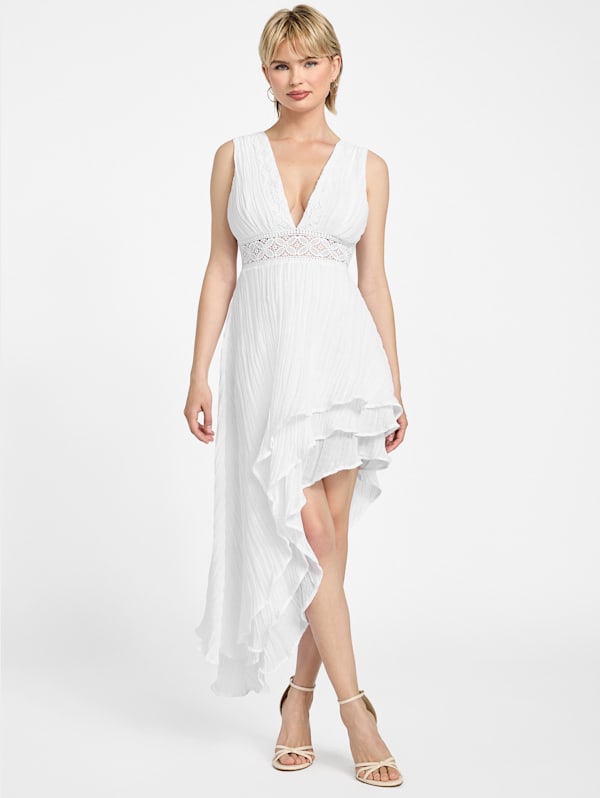 Guess high low dress top