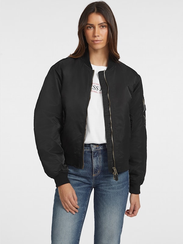 Nylon Bomber Jacket GUESS Canada