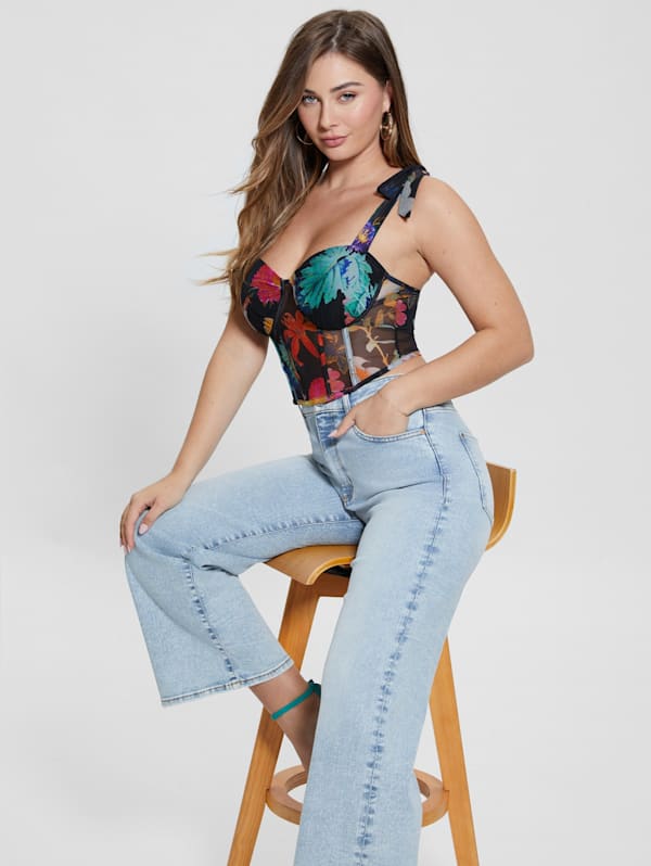 Amazon.com: YADMISU Women's Sexy Rhinestone Denim Corset Top Built in Bra  Backless Crop Cami Bustier Bodyshaper Tops,Blue,XS: Clothing, Shoes &  Jewelry