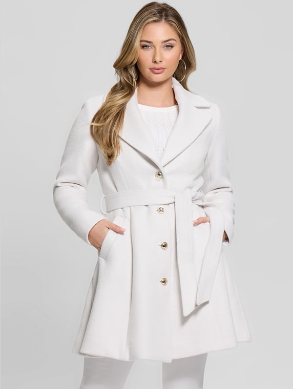 Guess belted coat deals