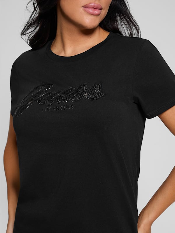T shirt dentelle a logo Easy GUESS Canada