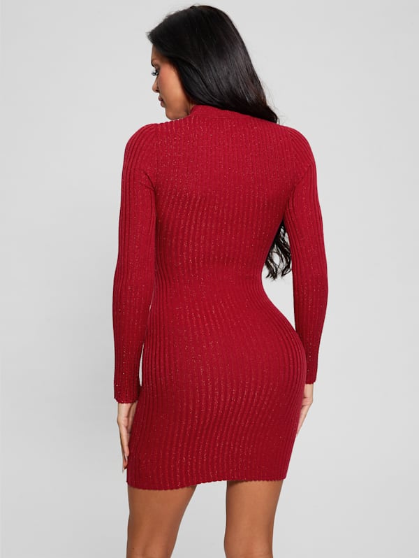 Guess red sweater dress cheap
