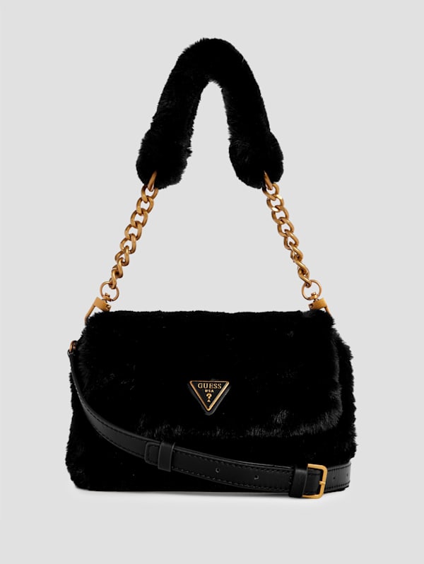 Faux fur messenger bag online