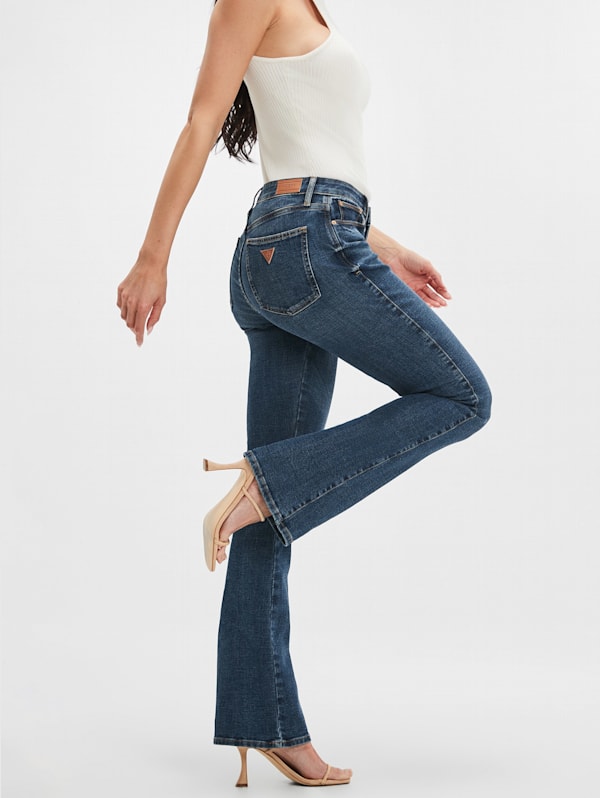 Blue High Rise Flared Jeans