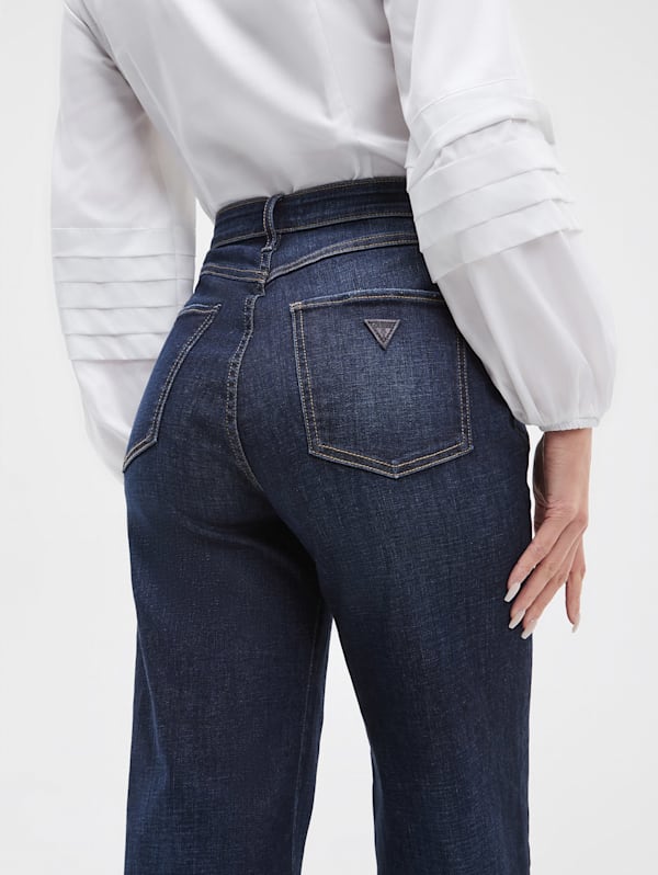Guess wide leg jeans discount