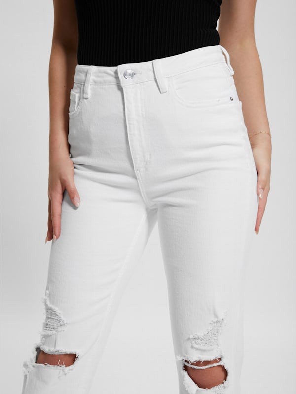 Guess white ripped jeans 2025