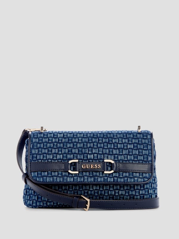 GUESS Majka Denim Crossbody Blue One Size