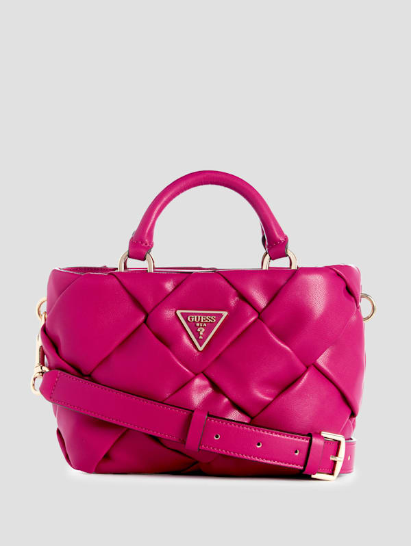 Mini Guess Red Handbag (Nylon - Not Leather)