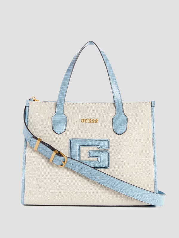 G Status Snake-Embossed Tote | GUESS Canada