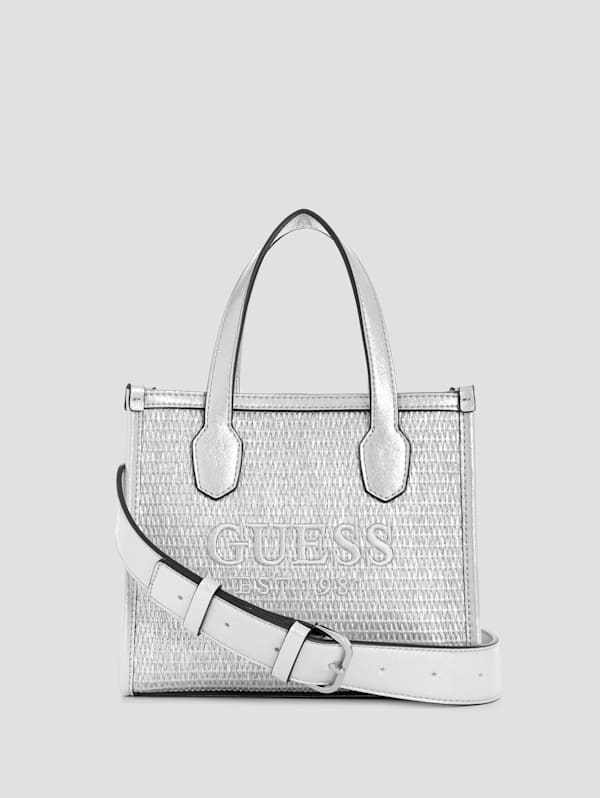 Silvana Tweed Mini Tote GUESS