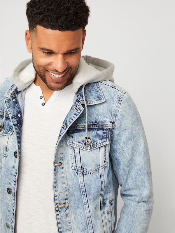 Hoodie under jean jacket clearance