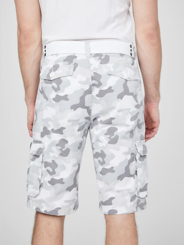 White camo hot sale cargo shorts