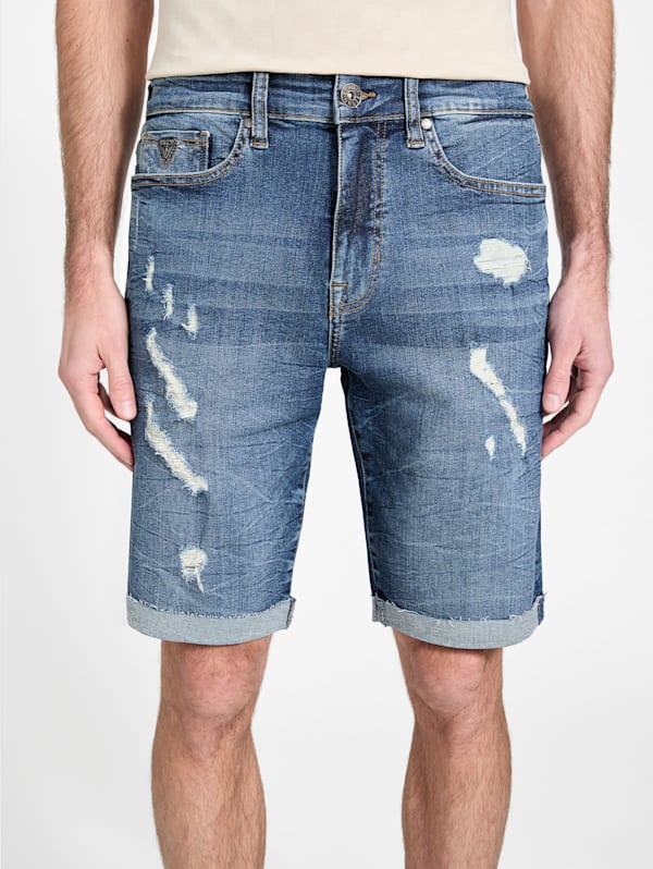Guess men's denim shorts discount