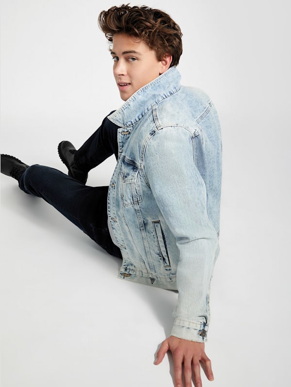 Harold Hooded Denim Jacket GUESS Factory
