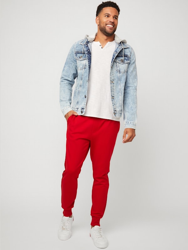 Guess red denim jacket online