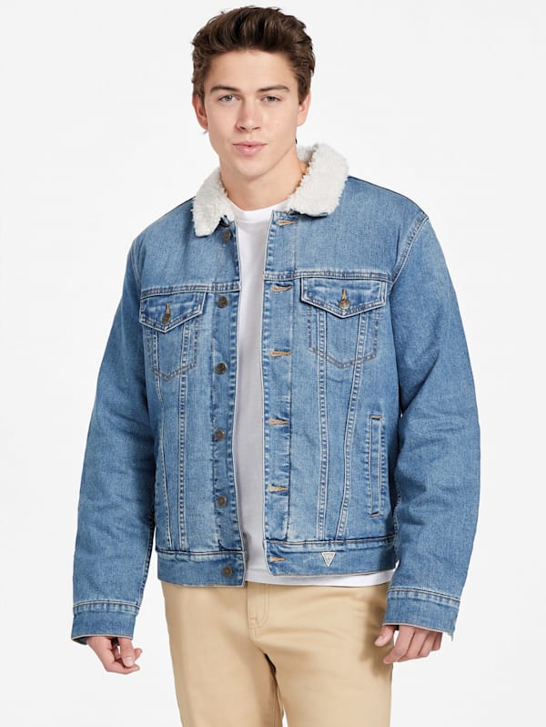 Sherpa jeans discount jacket mens