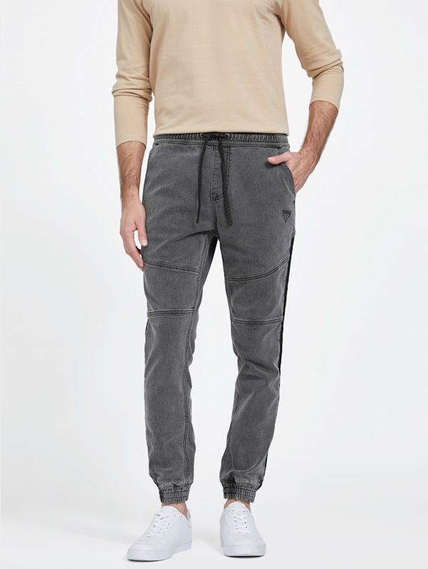 Sandro Black Denim Joggers GUESS Factory