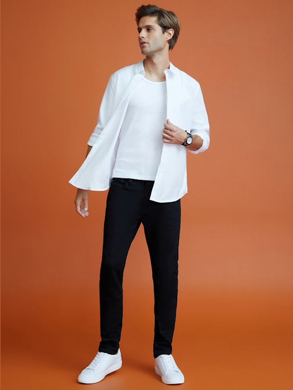 Ebbert Pinstripe Shirt GUESS Factory