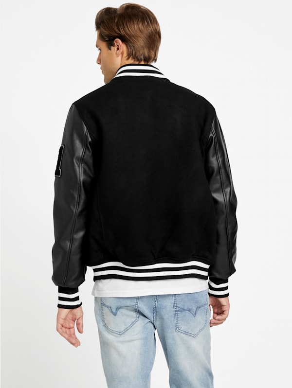 Guess men's hooded varsity new arrivals jacket