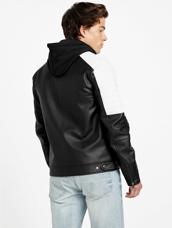 David Hooded Moto Jacket GUESS Factory