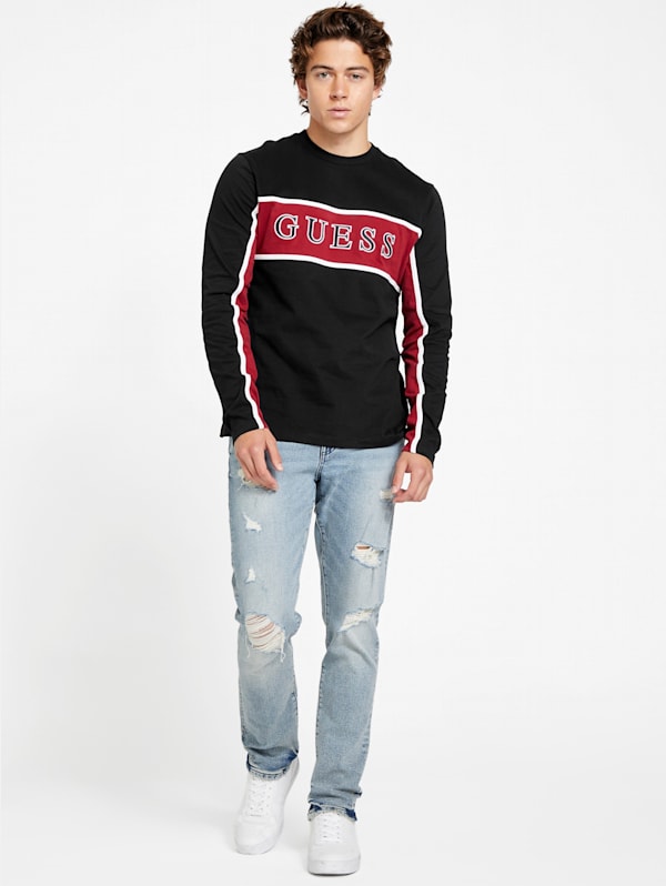 Guess long cheap sleeve mens