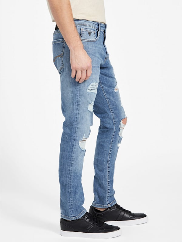 Apollo Destroyed Skinny Jeans GUESS Factory Ca