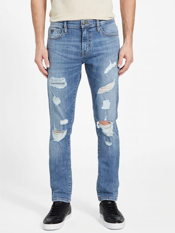 Apollo Destroyed Skinny Jeans | GUESS Factory
