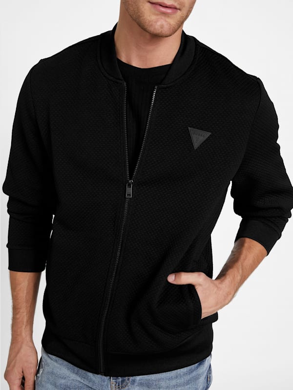 Guess jake quilted bomber jacket clearance