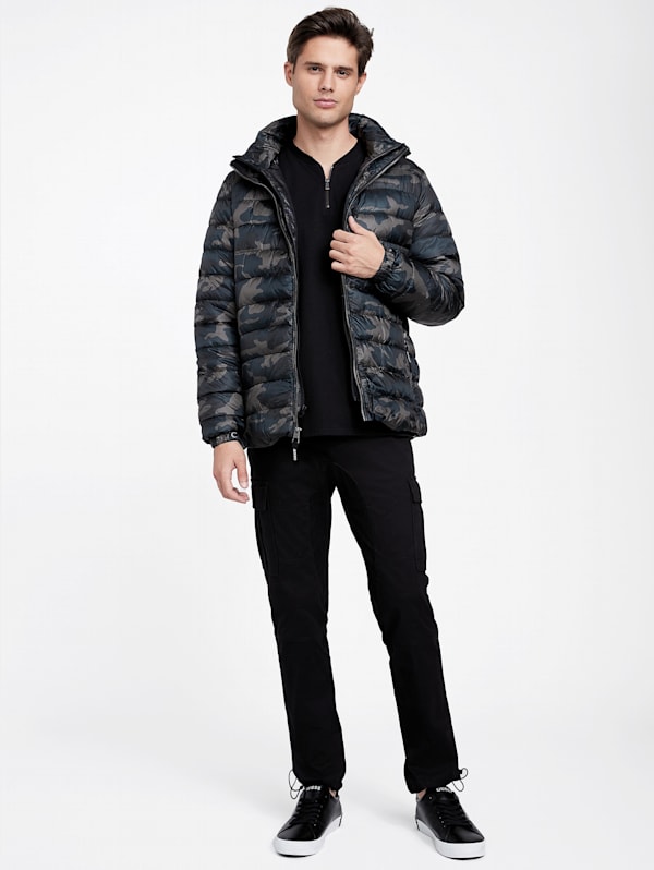 Guess camo hot sale puffer jacket