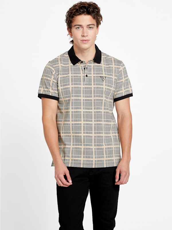 Manny Plaid Polo | GUESS Factory