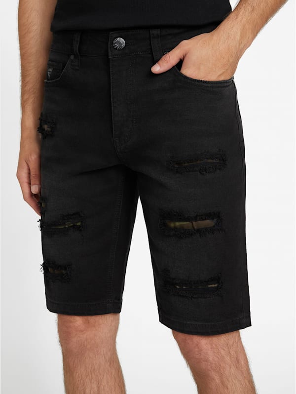 Black ripped clearance jeans shorts
