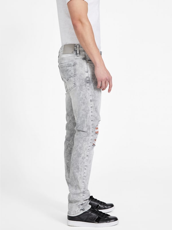 Acid wash grey jeans outlet