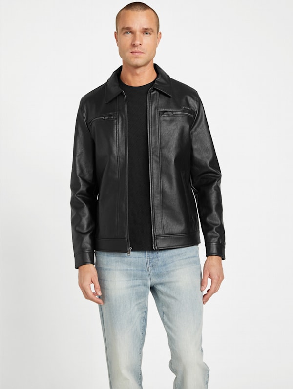 Elijha Faux Leather Jacket GUESS Factory Ca
